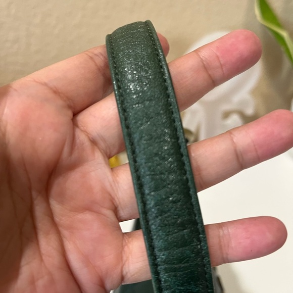 MCM VINTAGE EMERALD GREEN LEATHER BAG - Picture 5 of 15